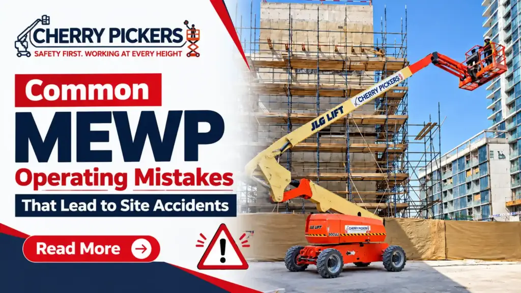MEWP safety practices for boom lift operation on a construction site